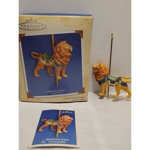 Hallmark 2004 Majestic Lion Carousel Ride Keepsake Christmas Ornament w/ Box